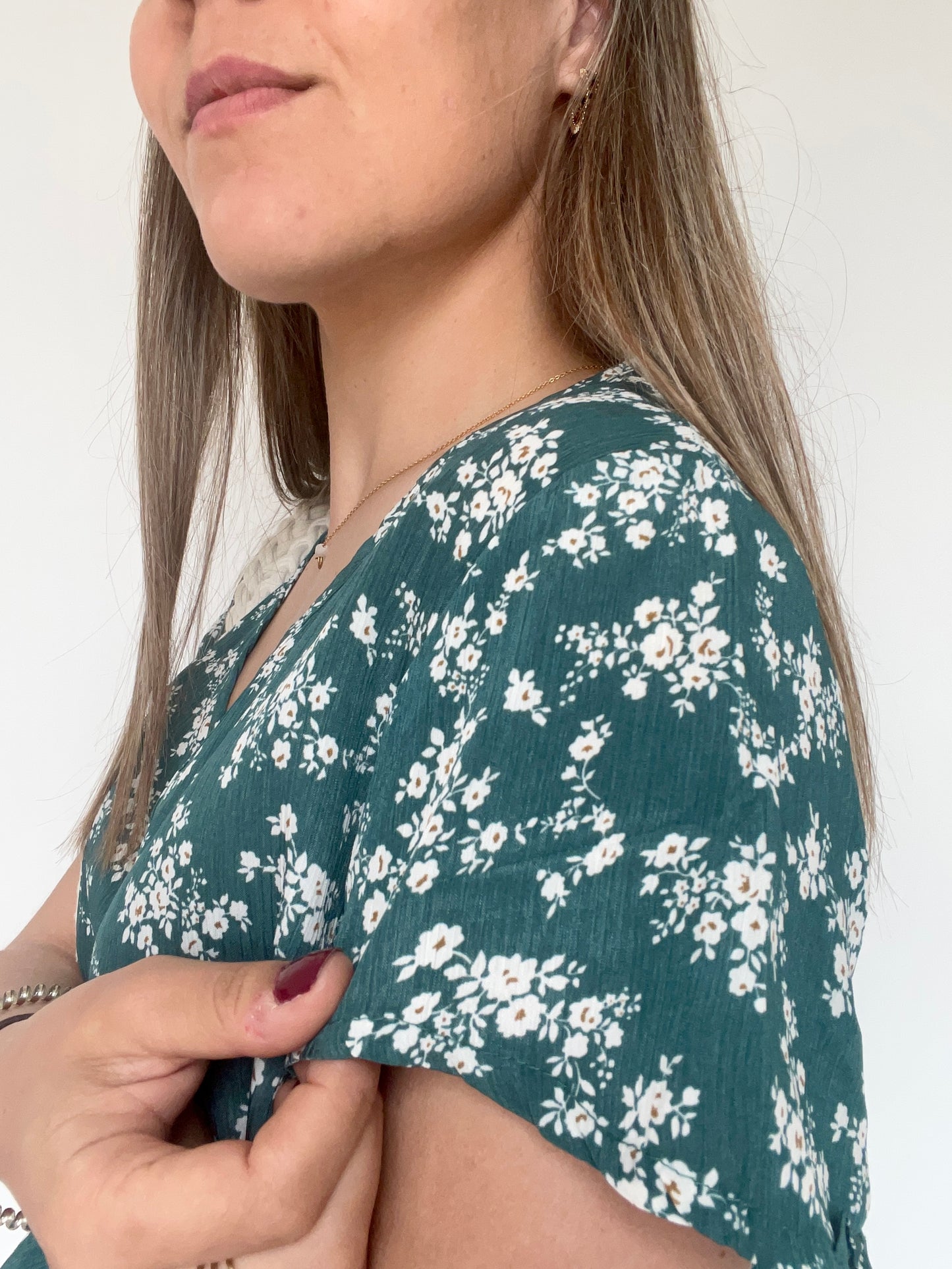 Jumpsuit flowers green