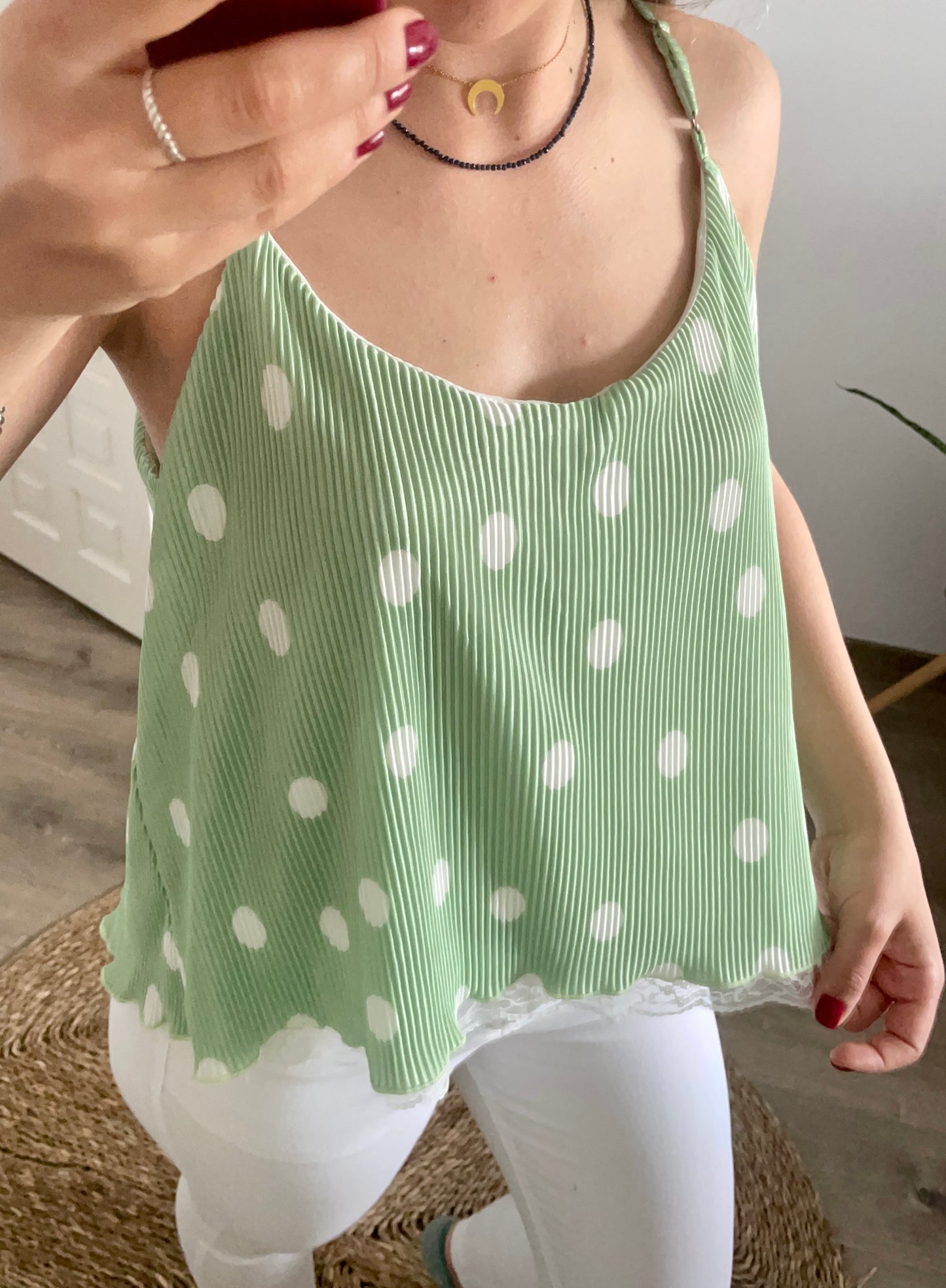 Blusa green topos
