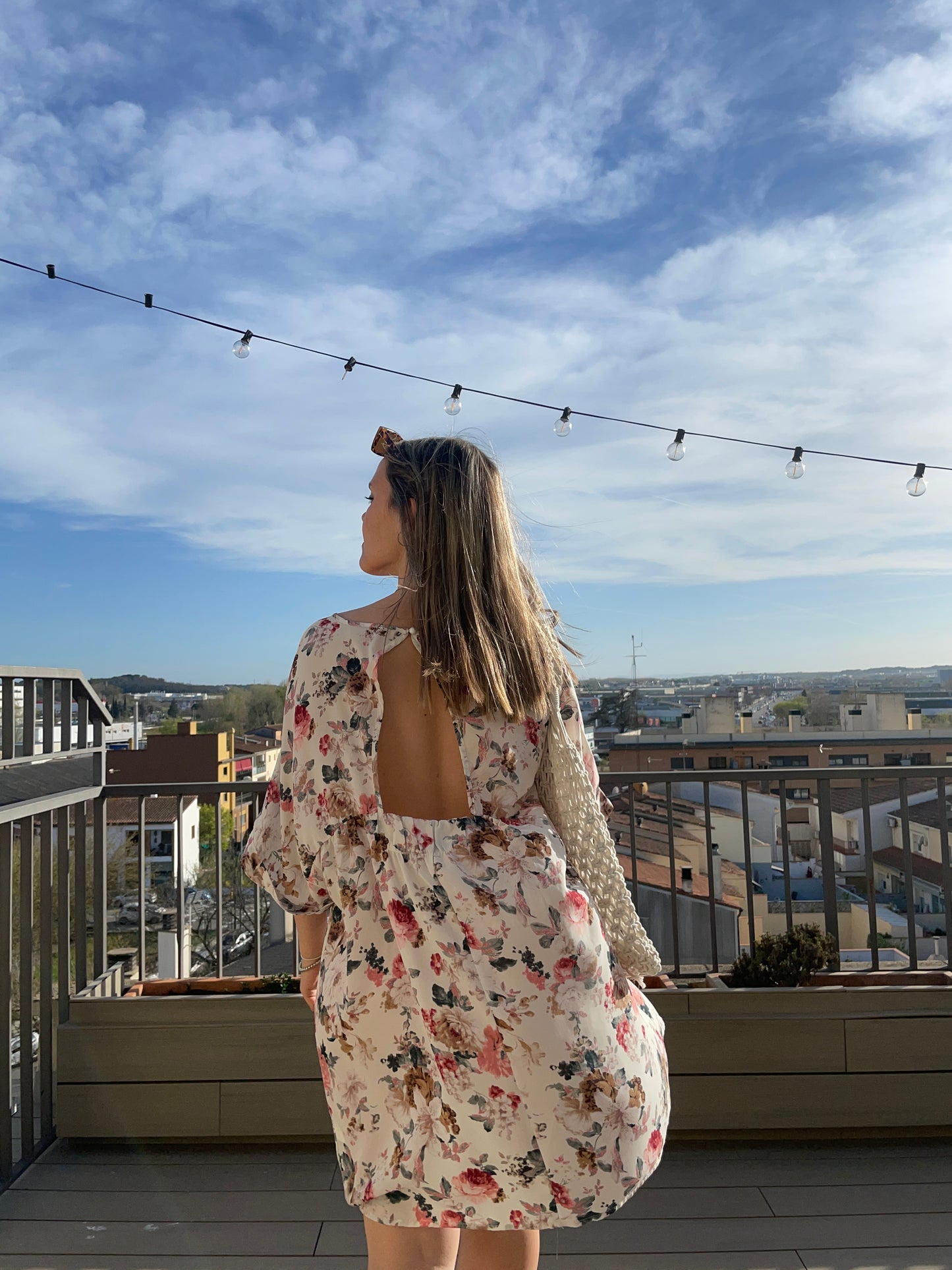 Vestido ancho flores